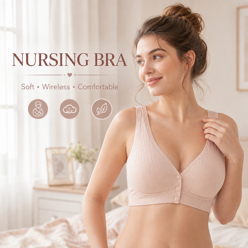 Nursing Bra Sleep - Sutiã de Amamentação Feminino, Sutiã de