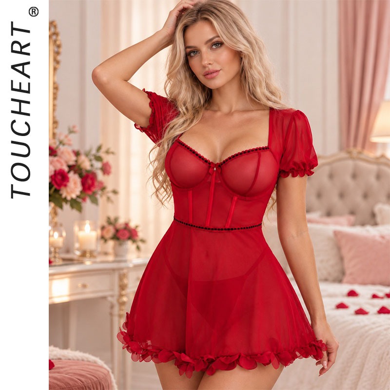 Conjunto de camisola Toucheart - Babydoll Chemise Night avaliação e preço