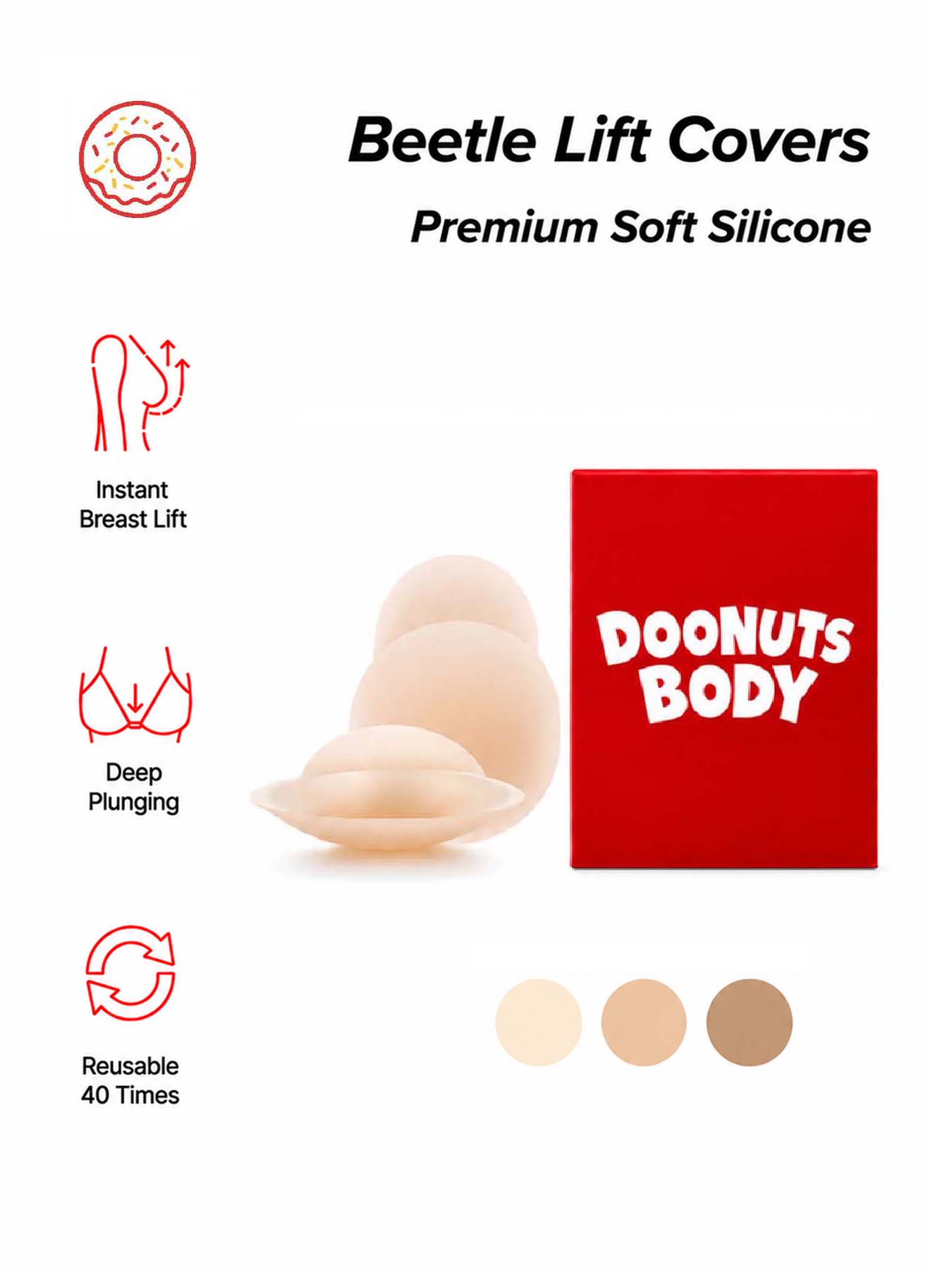 DOONUTS – Adesivos invisíveis  - Nipple Cover Pasties avaliação e preço