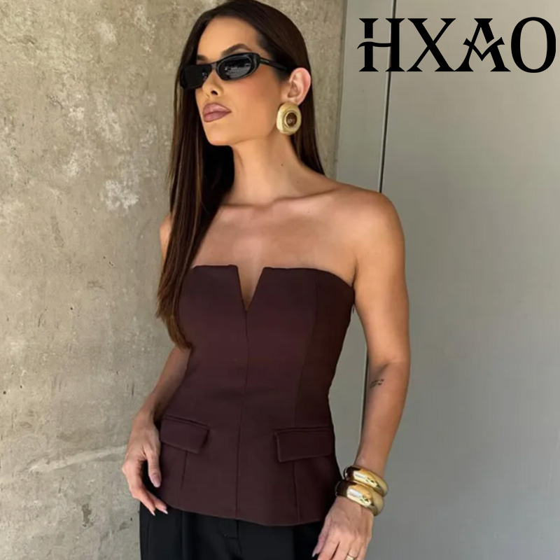 Hxao sem alças tubo superior f - Strapless Bra Backless avaliação e preço
